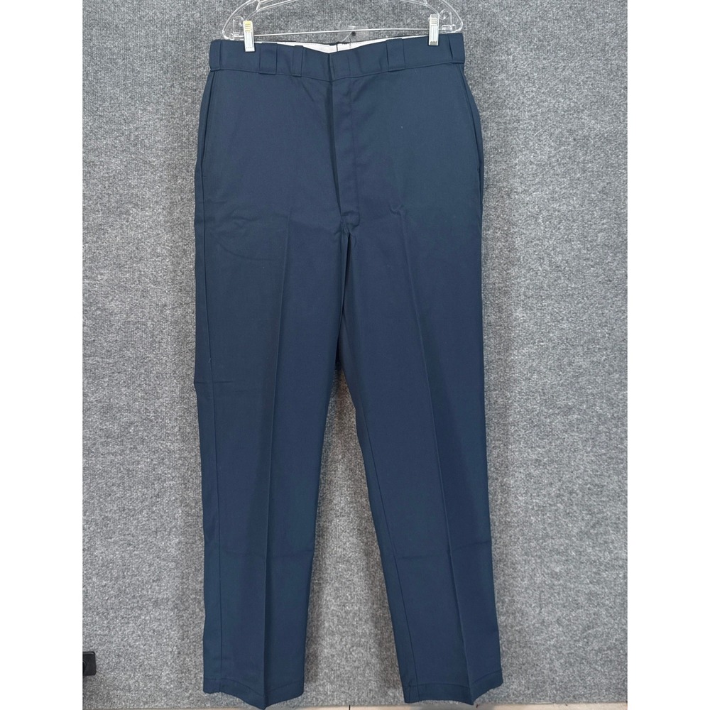 Dickies 874 Pants Mens 38x34 Navy Blue Straight Leg Workwear Trousers Chino NEW